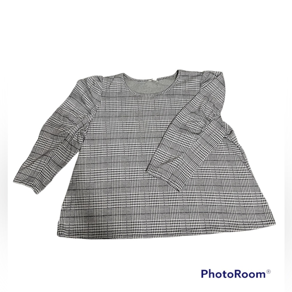 Cato Houndstooth Patterned Blouse
